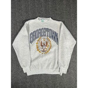 Vintage Discus Athletic Georgetown University Sweatshirt Gray Crewneck Medium